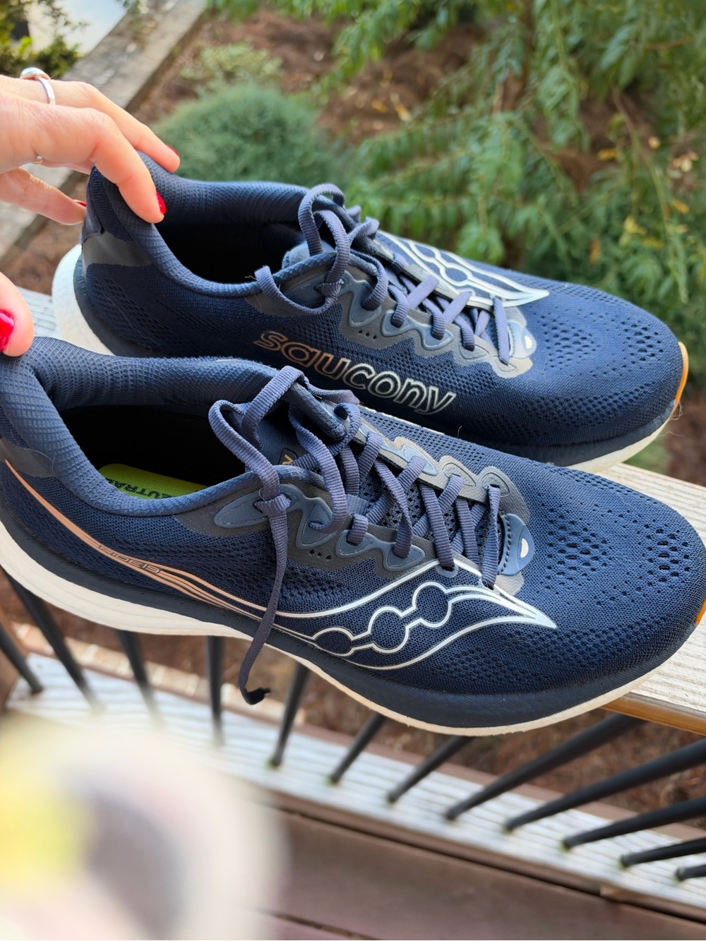 Saucony Navy and White mens Athletic Running Shoes